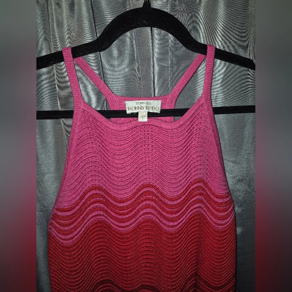Multicolor Wave Pattern Dress - Picture 3 of 4